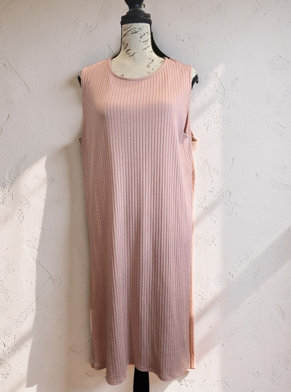 J. Jill Wearever Ribbed Knit Sleeveless Tunic Dress Sz LT NWT